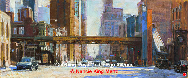 "Catching Rays on Chicago Avenue" Giclee Print